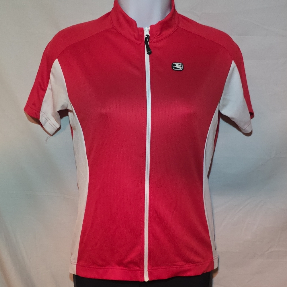 Giordana Women’s Short-Zip Cycling Jersey in Red & White